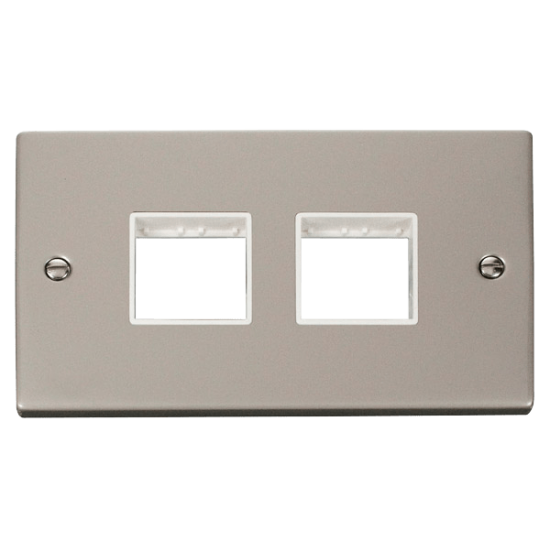 VPPN404WH Deco 2 Gang Plate (2 x 2) Aperture - Whi