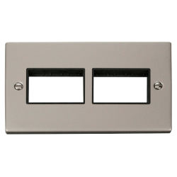 VPPN406BK Deco 2 Gang Plate (3 x 3) Aperture - Bla