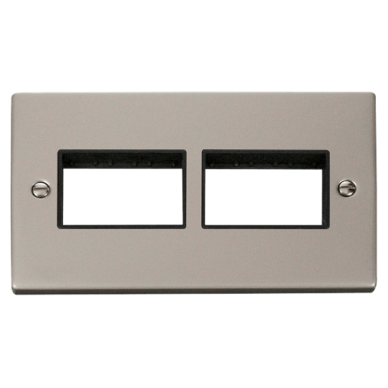 VPPN406BK Deco 2 Gang Plate (3 x 3) Aperture - Bla