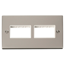 VPPN406WH Deco 2 Gang Plate (3 x 3) Aperture - Whi