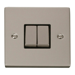 VPPN412BK Deco 2 Gang 2 Way 'Ingot' 10AX Switch -