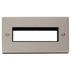 VPPN426BK Deco 2 Gang Plate 6 In-Line Aperture - B