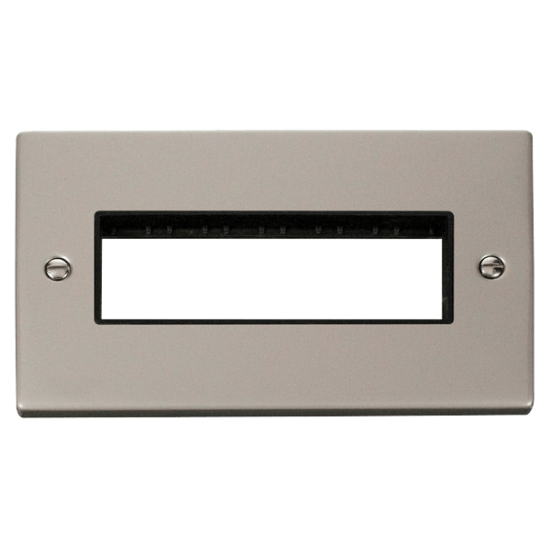 VPPN426BK Deco 2 Gang Plate 6 In-Line Aperture - B