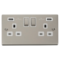 Victorian Pearl Nickel - White Inserts - Scolmore Click