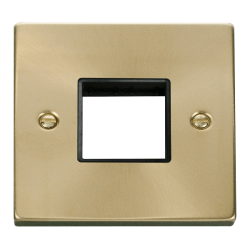 VPSB402BK Deco 1 Gang Plate Twin Aperture - Black