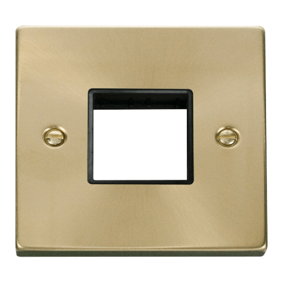 VPSB402BK Deco 1 Gang Plate Twin Aperture - Black
