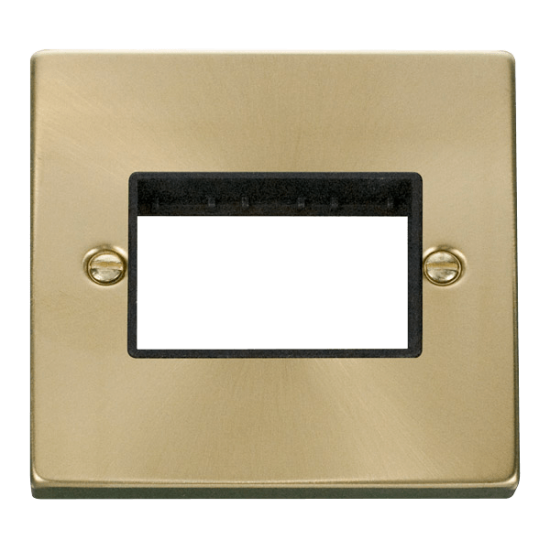 VPSB403BK Deco 1 Gang Plate Triple Aperture - Blac