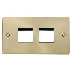 VPSB404BK Deco 2 Gang Plate (2 x 2) Aperture - Bla