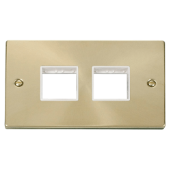 VPSB404WH Deco 2 Gang Plate (2 x 2) Aperture - Whi