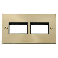 VPSB406BK Deco 2 Gang Plate (3 x 3) Aperture - Bla
