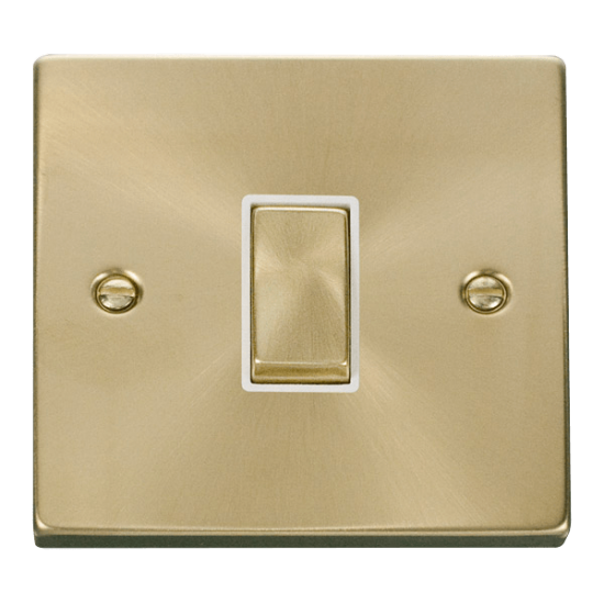 VPSB411WH Deco 1 Gang 2 Way 'Ingot' 10AX Switch -