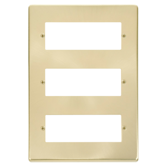 VPSB518 Deco 18 Minigrid Module Plate - Satin Bras