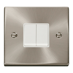 VPSC012WH Deco 2 Gang 2 Way 10AX Switch - White