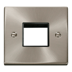 VPSC402BK Deco 1 Gang Plate Twin Aperture - Black