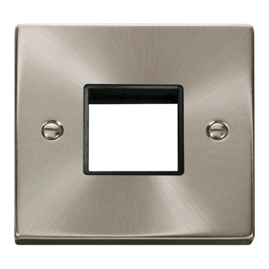 VPSC402BK Deco 1 Gang Plate Twin Aperture - Black