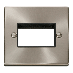 VPSC403BK Deco 1 Gang Plate Triple Aperture - Blac
