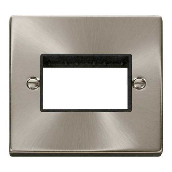 VPSC403BK Deco 1 Gang Plate Triple Aperture - Blac