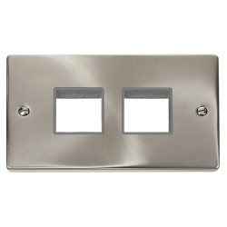 VPSC404GY Deco 2 Gang MiniGrid© Unfurnished Plate