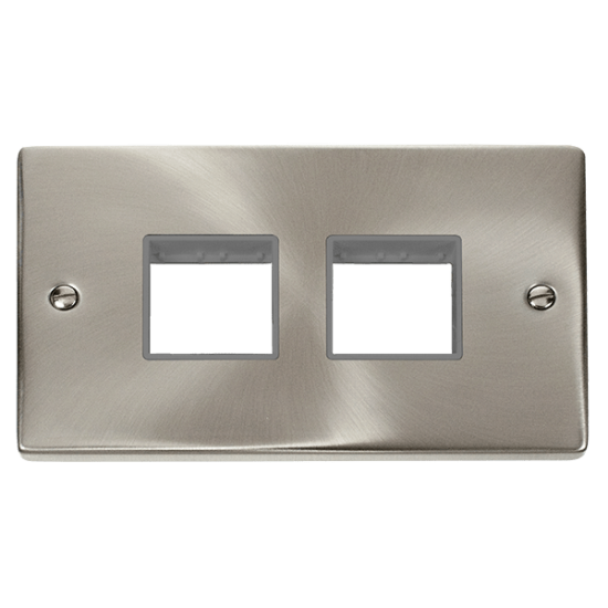 VPSC404GY Deco 2 Gang MiniGrid© Unfurnished Plate