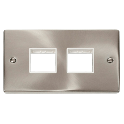 VPSC404WH Deco 2 Gang Plate (2 x 2) Aperture - Whi