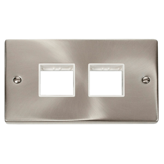 VPSC404WH Deco 2 Gang Plate (2 x 2) Aperture - Whi