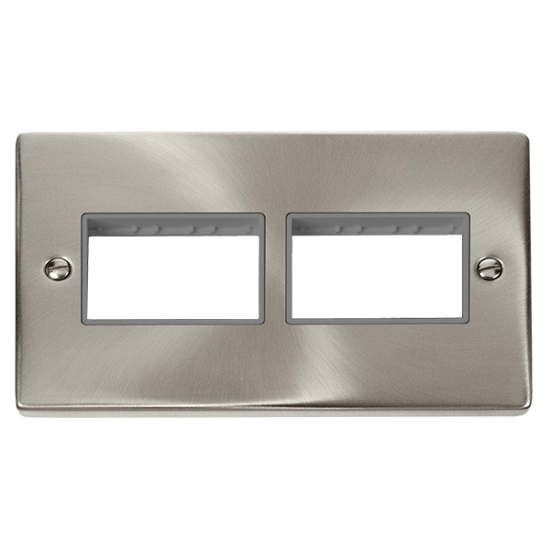 VPSC406GY Deco 2 Gang MiniGrid© Unfurnished Plate