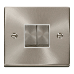 VPSC412WH Deco 2 Gang 2 Way 'Ingot' 10AX Switch -