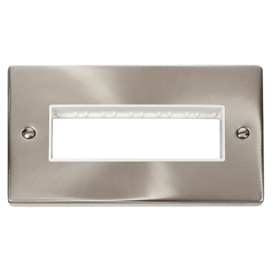 VPSC426WH Deco 2 Gang Plate 6 In-Line Aperture - W