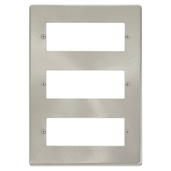 VPSC518 Deco 18 Minigrid Module Plate - Satin Chro