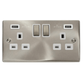 Victorian Satin Chrome - White Inserts - Scolmore Click
