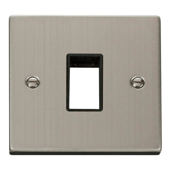 VPSS401BK Deco 1 Gang Plate Single Aperture - Blac