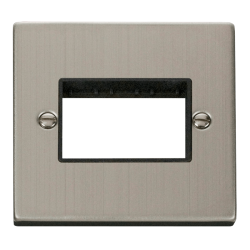 VPSS403BK Deco 1 Gang Plate Triple Aperture - Blac