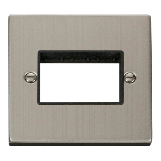 VPSS403BK Deco 1 Gang Plate Triple Aperture - Blac