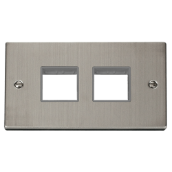 VPSS404GY Deco 2 Gang MiniGrid© Unfurnished Plate
