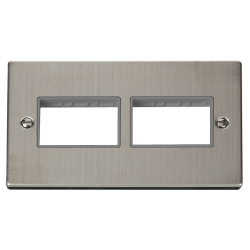 VPSS406GY Deco 2 Gang MiniGrid© Unfurnished Plate