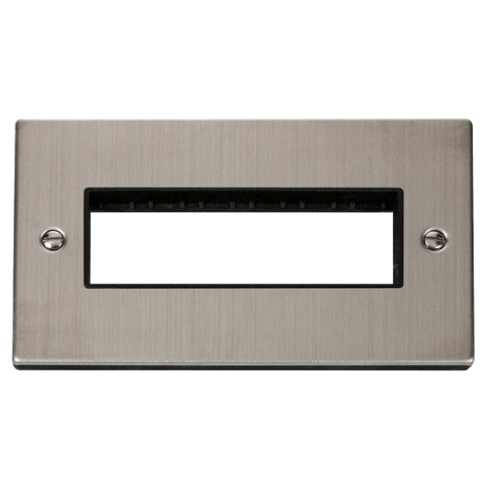 VPSS426BK Deco 2 Gang Plate 6 In-Line Aperture - B