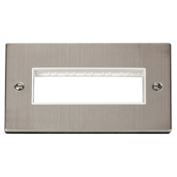 VPSS426WH Deco 2 Gang Plate 6 In-Line Aperture - W