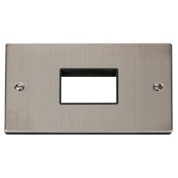 VPSS432BK Deco Double Minigrid Plate Triple Apertu