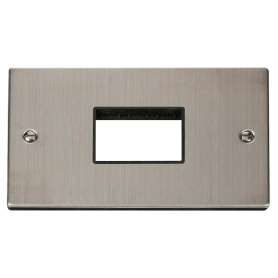VPSS432BK Deco Double Minigrid Plate Triple Apertu