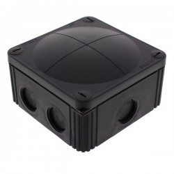 Wiska 10061779 COMBI 607/5/2xKRM25/20 BK Junction Box IP66 Adaptable Box 100x100x66mm Black