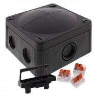 Wiska 10109673 Combi 407 BK Junction Box IP66 Adaptable Box 95x95x60mm Black