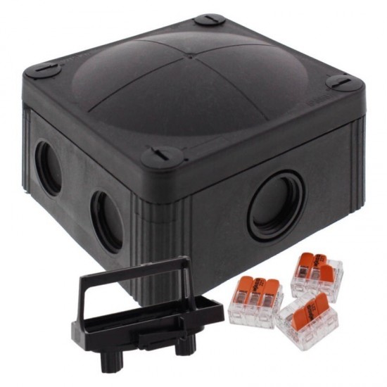 Wiska 10109673 Combi 407 BK Junction Box IP66 Adaptable Box 95x95x60mm Black