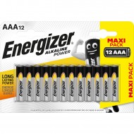 Energizer AAA LR03 1.5V Alkaline Batteries (12PK)