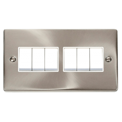 VPSC105WH Deco 6 Gang 2 Way 10AX Switch - White