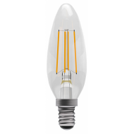 Bell Lighting 60112 4W SES (Small Edison Screw Cap) LED Clear Filament Candle Bulb Cool White