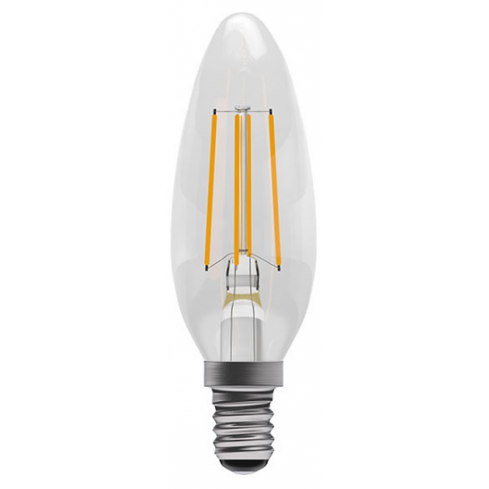 Bell Lighting 60112 4W SES (Small Edison Screw Cap) LED Clear Filament Candle Bulb Cool White