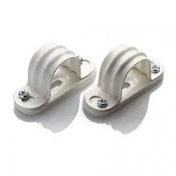 Conduit Spacer Saddle 25mm White Metal