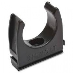 Plastic Conduit Saddle Clip 20mm Black