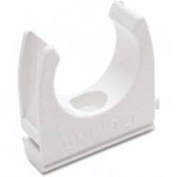 Plastic Conduit Saddle Clip 25mm White