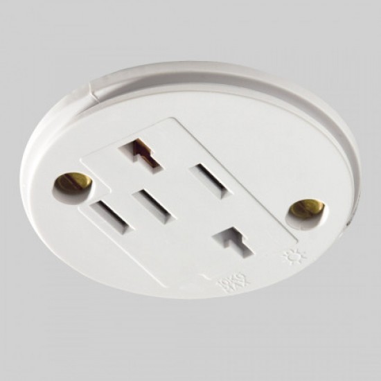 Danlers Circular socket for plug-in ceiling controls
